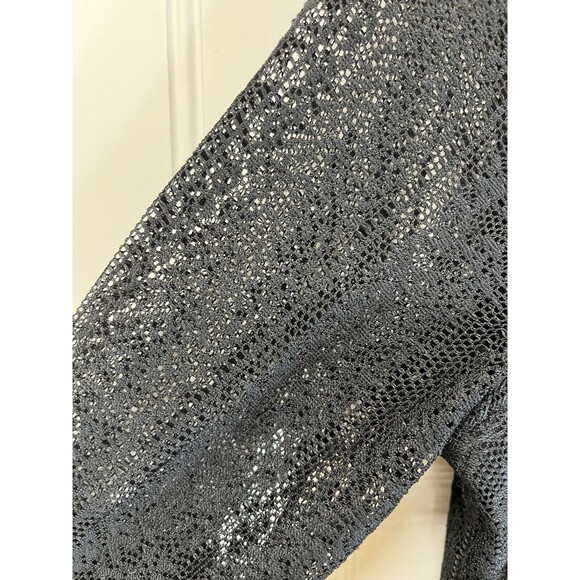 "As You‎ Wish" Bell Sleeve Little Black Party Lace Dress. Lined. Sz X Small - Picture 5 of 15
